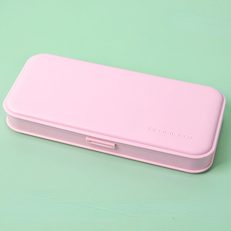 Wholesale PP Macaron Pencil Box Learning Stationery Storage Matte Pencil Box